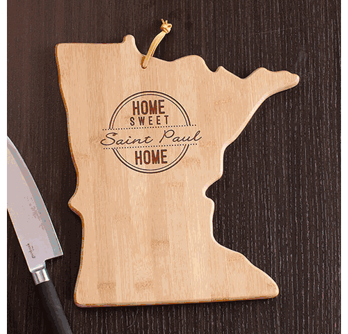 Personalized Home Sweet Home Minnesota Cutting Board