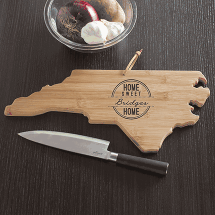 Personalized Home Sweet Home North Carolina Cutting Board
