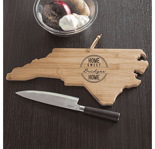 Personalized Home Sweet Home North Carolina Cutting Board