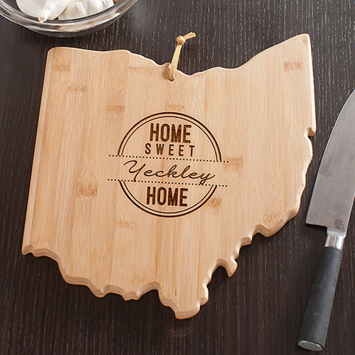 Personalized Home Sweet Home Ohio Cutting Board