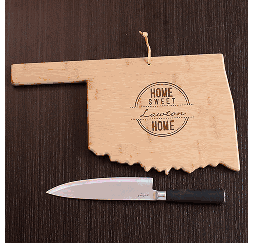 Personalized Home Sweet Home Oklahoma Cutting Board