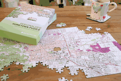 Personalized Hometown Map Puzzle