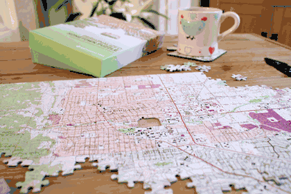 Personalized Hometown Map Puzzle