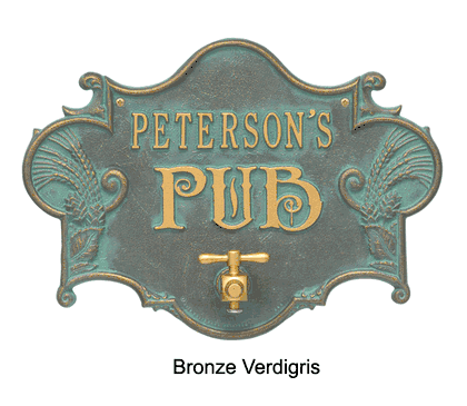 Personalized Hops and Barley Beer Pub Plaque