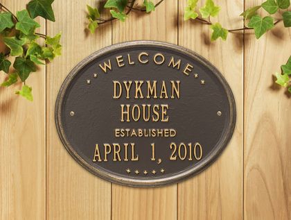 Personalized House Established Plaque