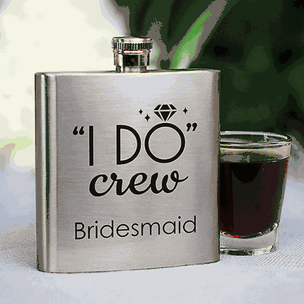 Personalized I Do Crew Flask