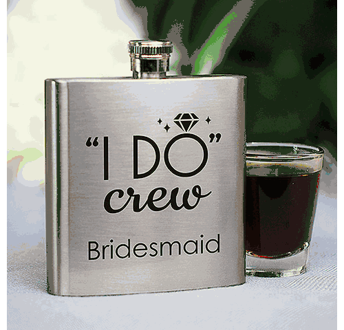 Personalized I Do Crew Flask