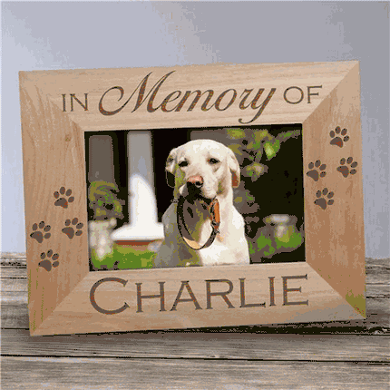 Personalized In Memory of Pet Wooden Picture Frame