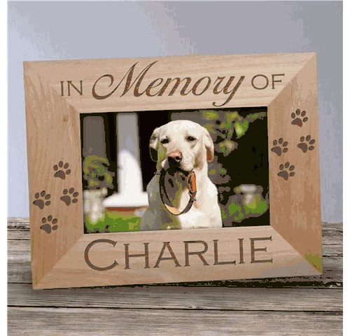 Personalized In Memory of Pet Wooden Picture Frame