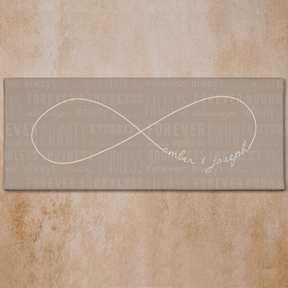Personalized Infinity Symbol Wedding Canvas