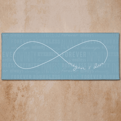 Personalized Infinity Symbol Wedding Canvas