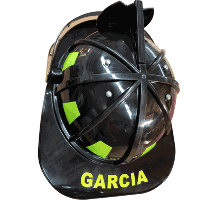 Personalized Jr. Firefighter Helmet - Black