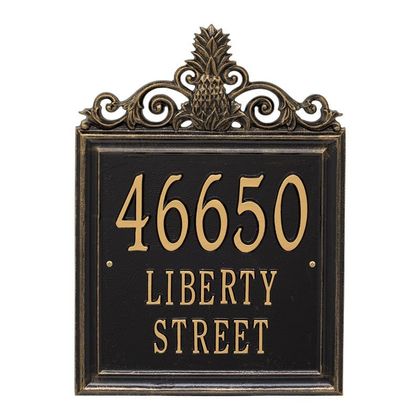 Personalized Lanai Pineapple Estate 3 Line Wall Plaque