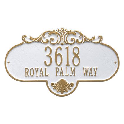 Personalized Large Rochelle Address Plaque - 2 Line