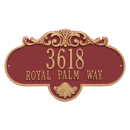 Personalized Large Rochelle Address Plaque - 2 Line