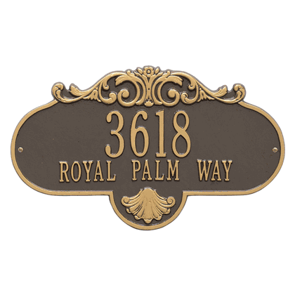 Personalized Large Rochelle Address Plaque - 2 Line