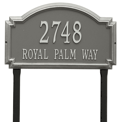 Personalized Large Williamsburg Lawn Address Plaque - 2 Line