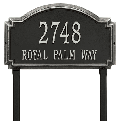 Personalized Large Williamsburg Lawn Address Plaque - 2 Line