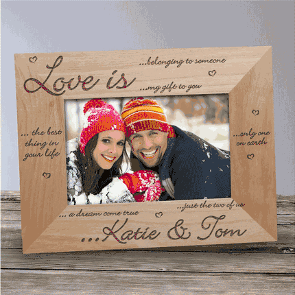 Personalized Love Is Picture Frame