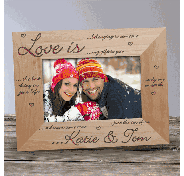 Personalized Love Is Picture Frame