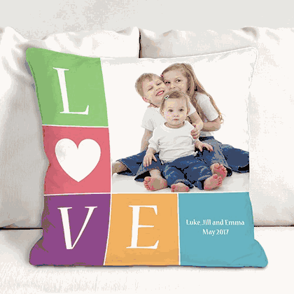Personalized Love Photo Throw Pillow