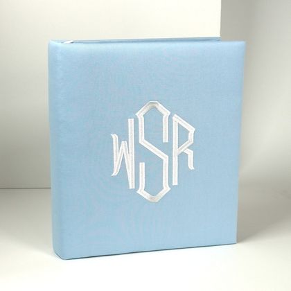 Personalized Malibu Poplin Baby Memory Book