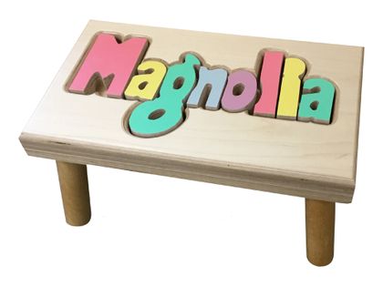 Personalized Maple Long Name Stool