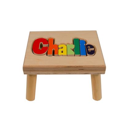 Personalized Maple Name Stool