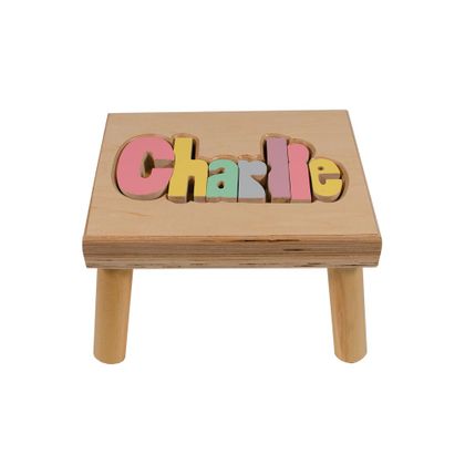 Personalized Maple Name Stool