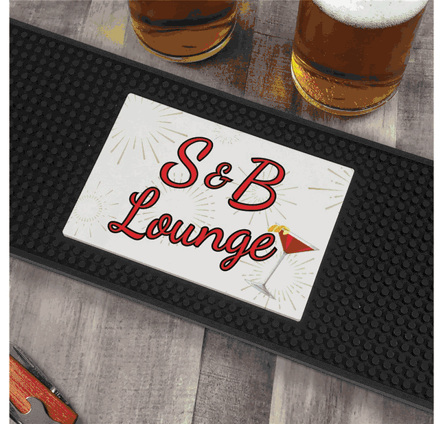 Personalized Martini Lounge Bar Mat