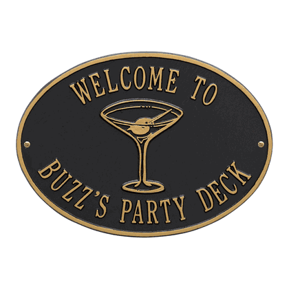 Personalized Martini Plaque
