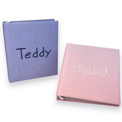 Personalized Micro Striped Cotton Baby Memory Book