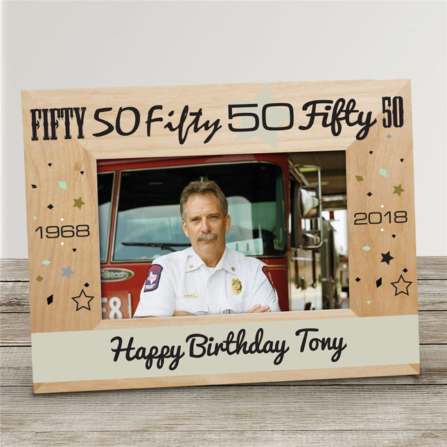 Personalized Milestone Birthday Wood Frame