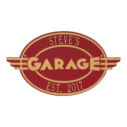 Personalized Moderno Garage Plaque