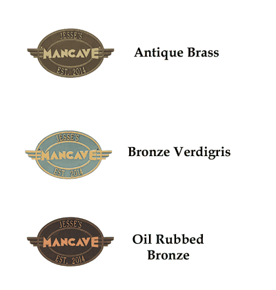 Personalized Moderno Man Cave Plaque
