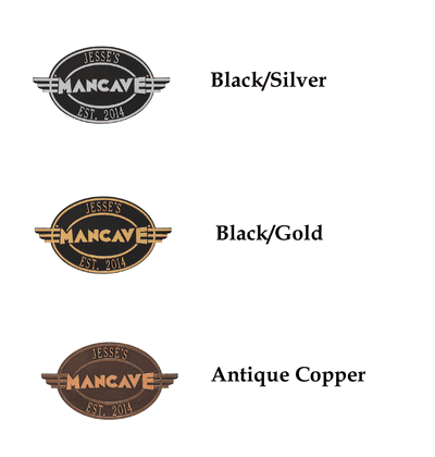 Personalized Moderno Man Cave Plaque