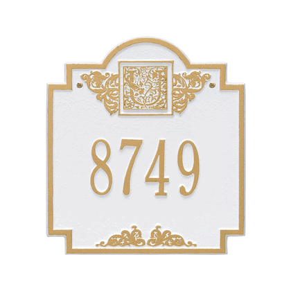 Personalized Monogram Address Plaque