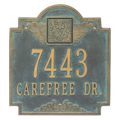Personalized Monogram Address Plaque - Two Lines