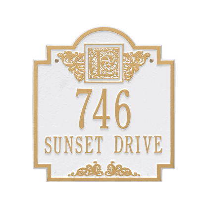 Personalized Monogram Address Plaque - Two Lines