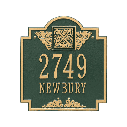 Personalized Monogram Address Plaque - Two Lines