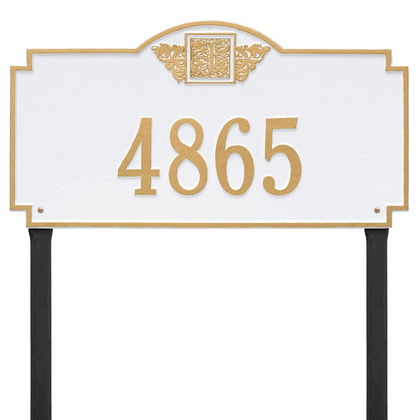 Personalized Monogram Large Lawn Address Plaque - 1 Line
