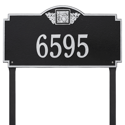 Personalized Monogram Large Lawn Address Plaque - 1 Line