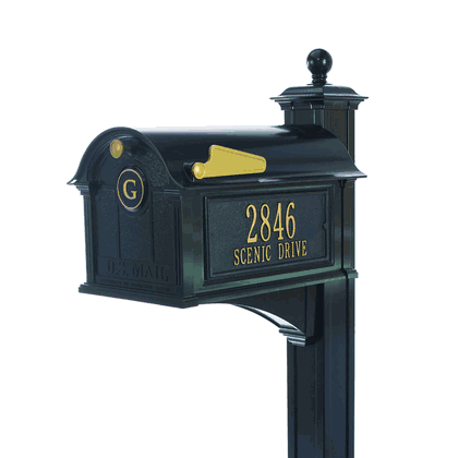Personalized Monogram Mailbox Package - Post