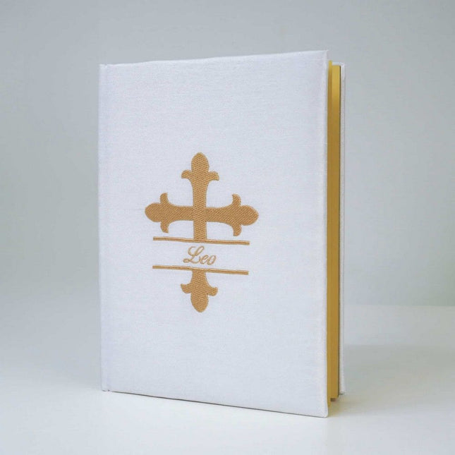 Personalized My Catholic Children's Bible Shantung Large Cross