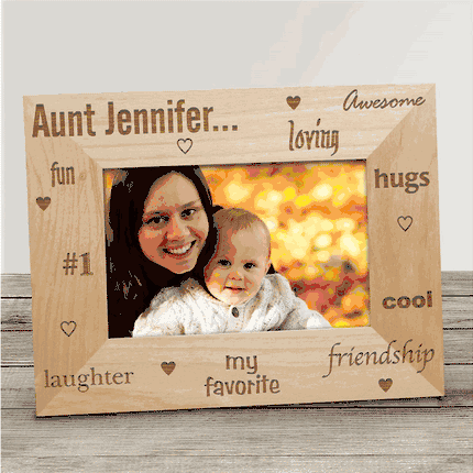 Personalized My Favorite Aunt Wood Picture Frame
