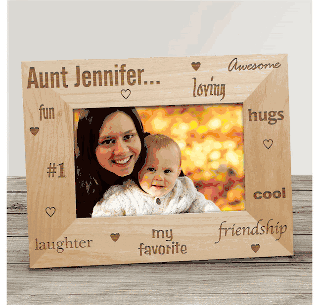 Personalized My Favorite Aunt Wood Picture Frame