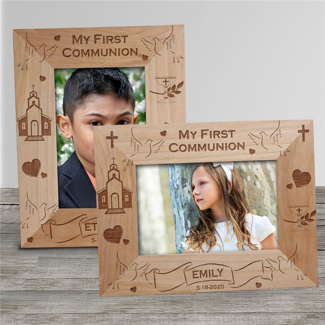 Personalized My First Communion Wood Frame