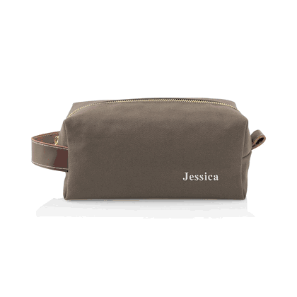 Personalized Name Canvas Dopp Kit