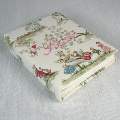 Personalized Nursery Rhyme Over the Moon Toile Medium Hardbound Photo Album
