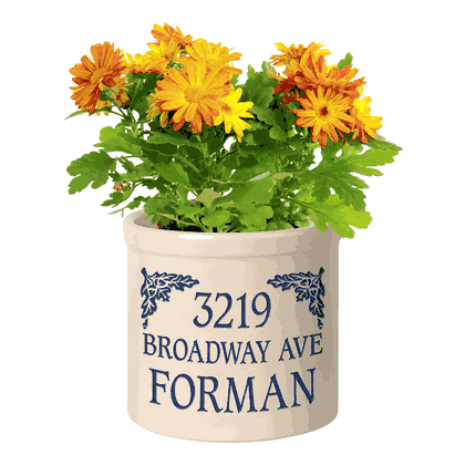 Personalized Oak Leaves 2 Gallon Stoneware Crock